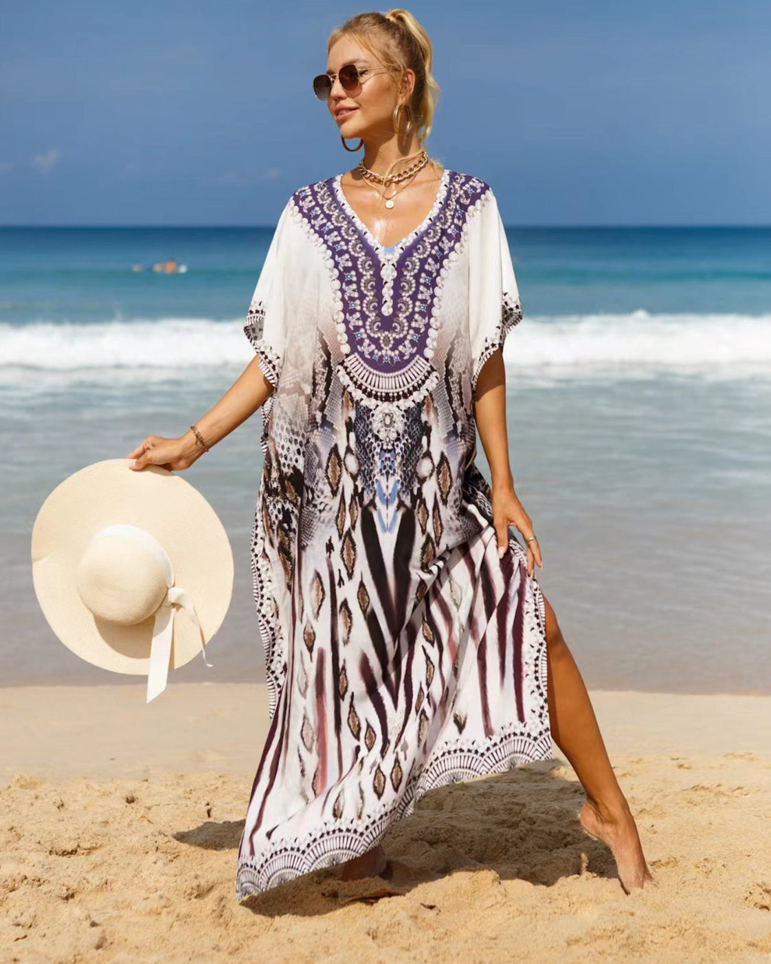 Kaftan de plage bohème
