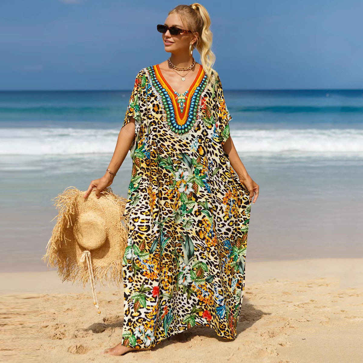 Kaftan de plage bohème
