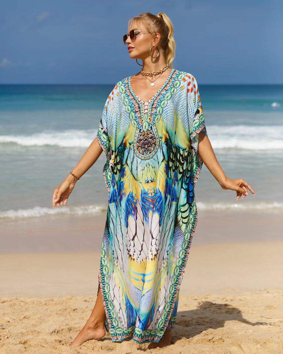 Kaftan de plage bohème