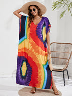 Kaftan coloré ample, décontracté