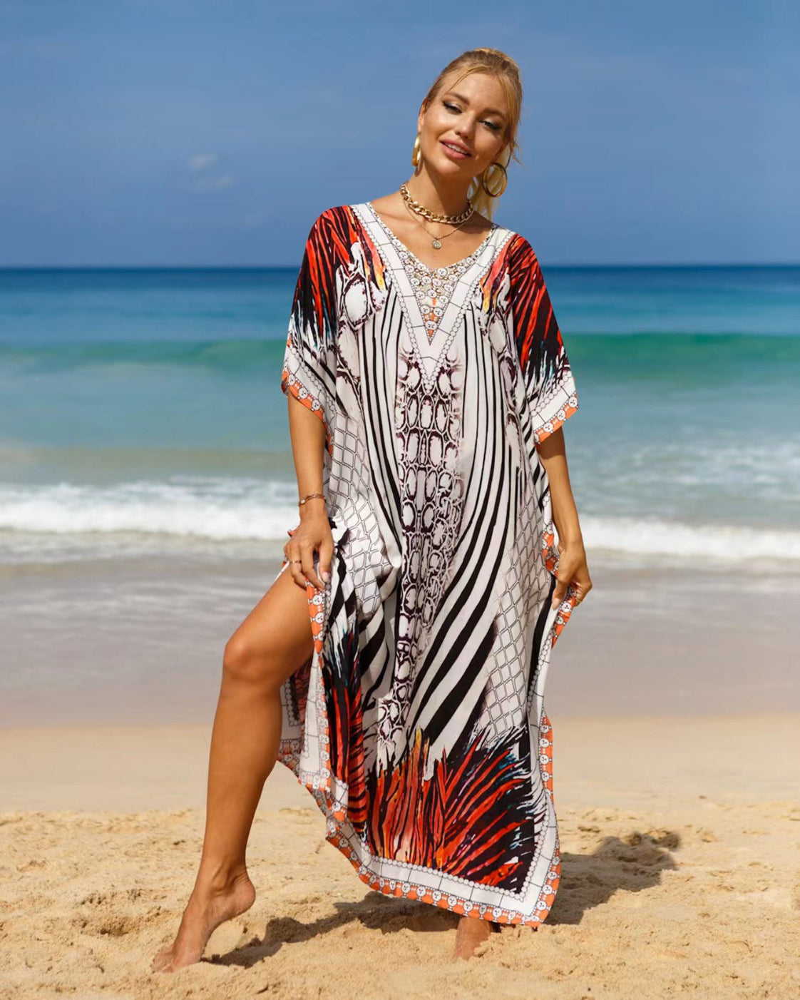 Kaftan de plage bohème