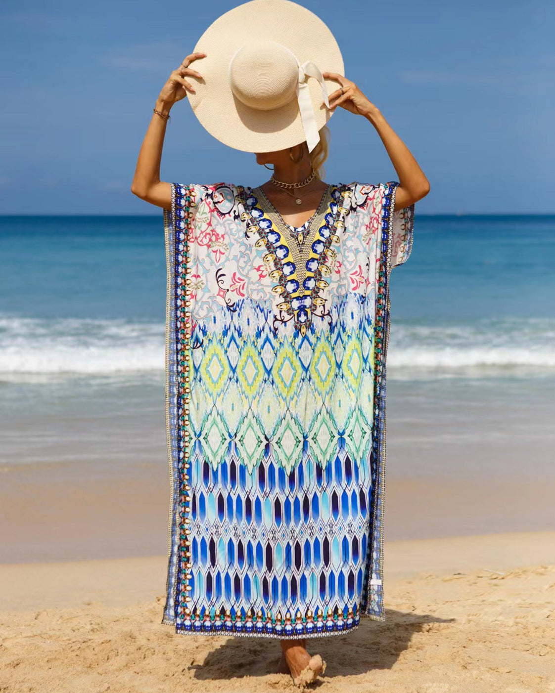 Kaftan de plage bohème