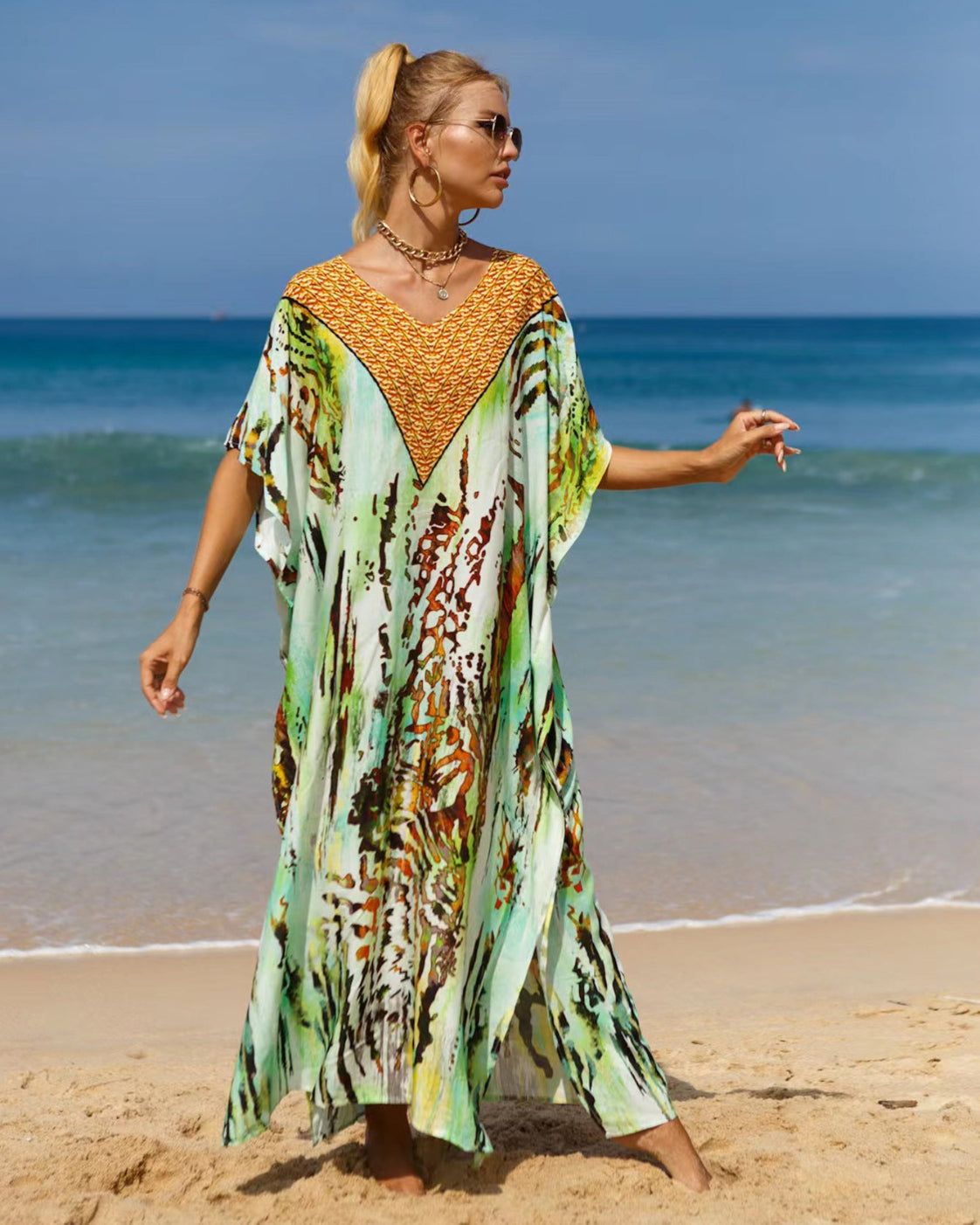 Kaftan de plage bohème