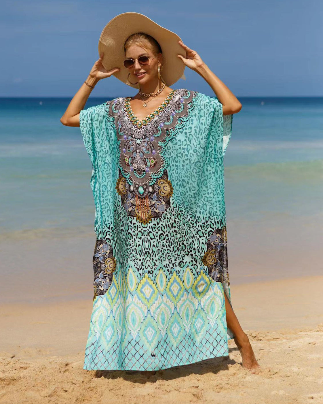 Kaftan de plage bohème