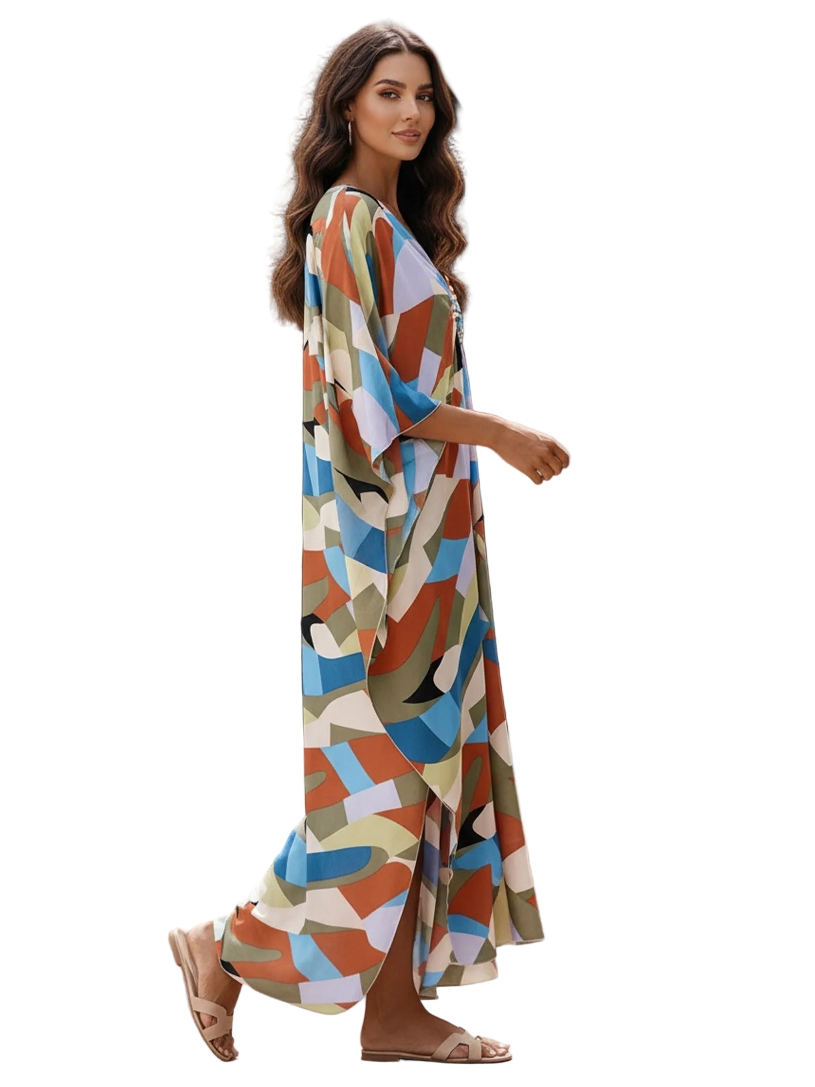 Kaftan ample, décontracté