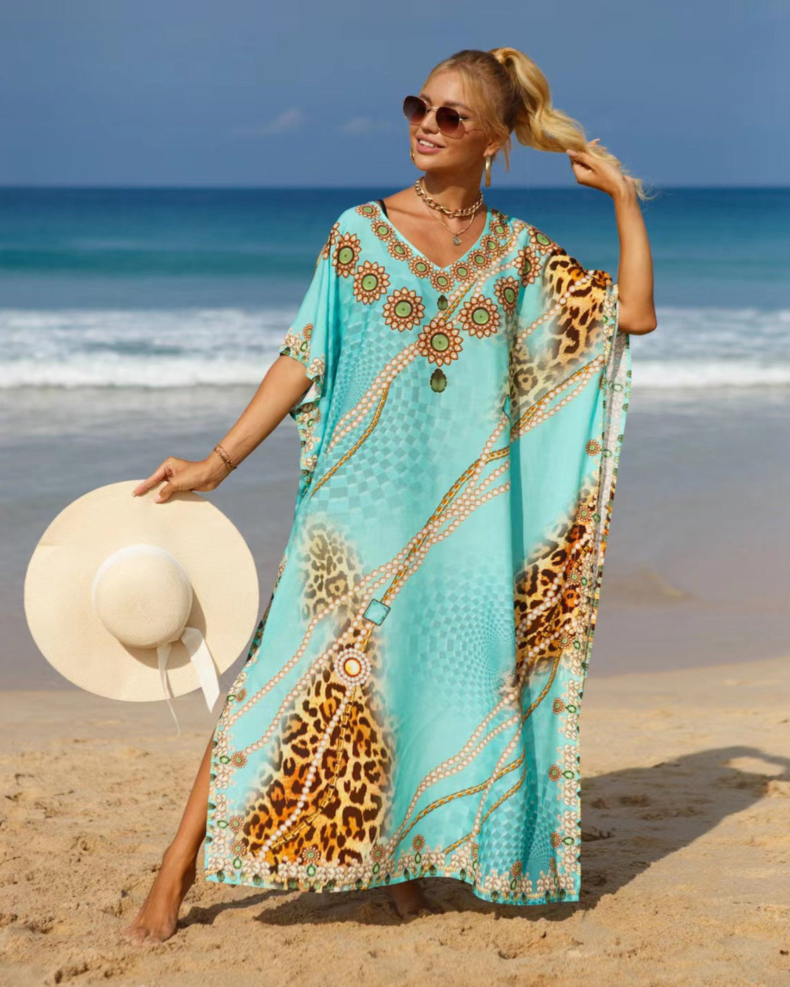 Kaftan de plage bohème