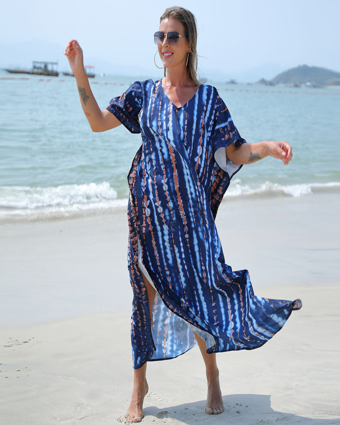 Kaftan ample, décontracté
