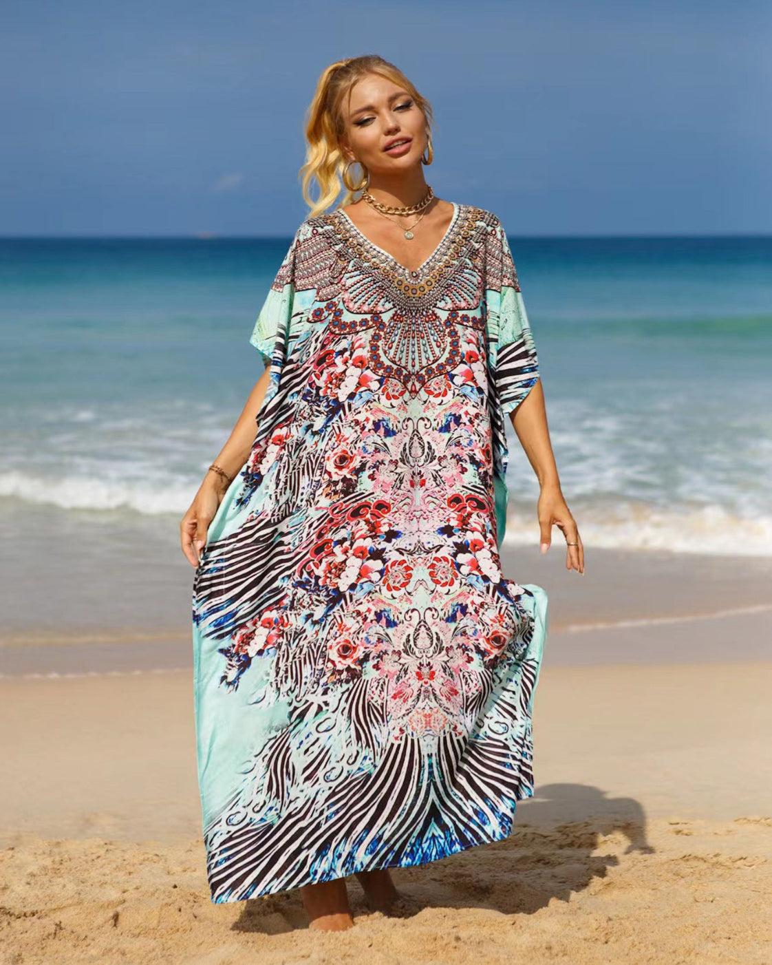 Kaftan de plage bohème