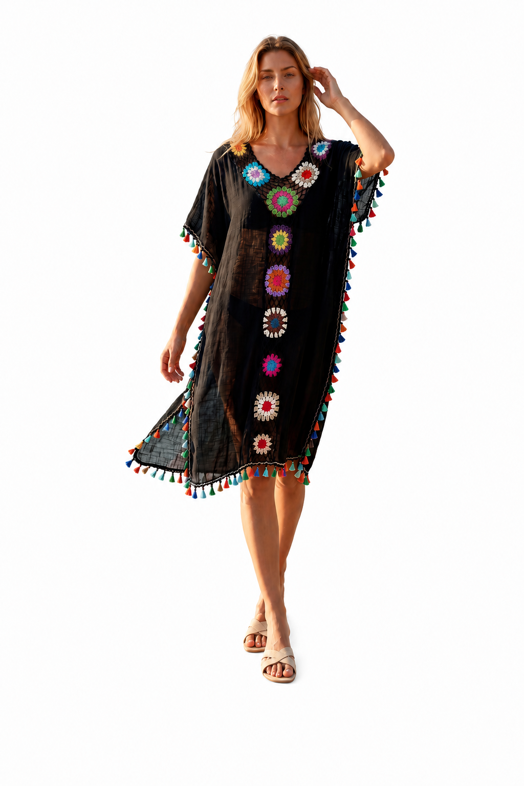 Cache-maillot ample, semi-transparent