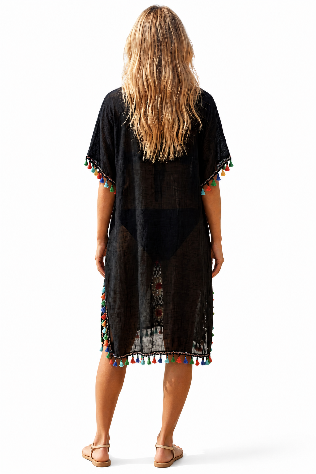 Cache-maillot ample, semi-transparent