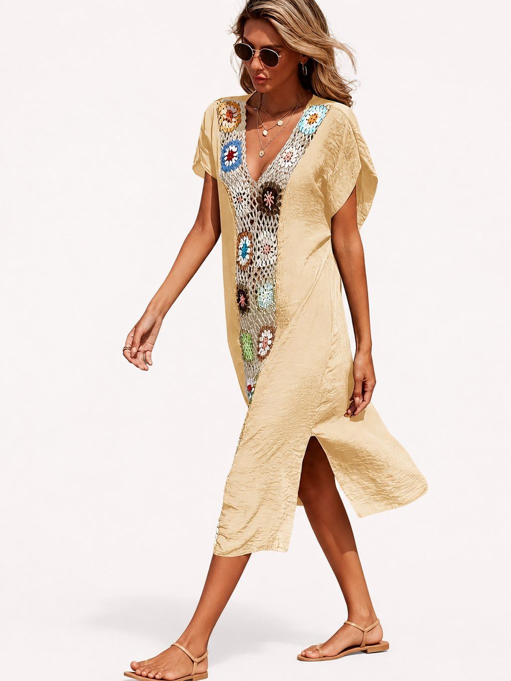 Cache-maillot ample, semi-transparent
