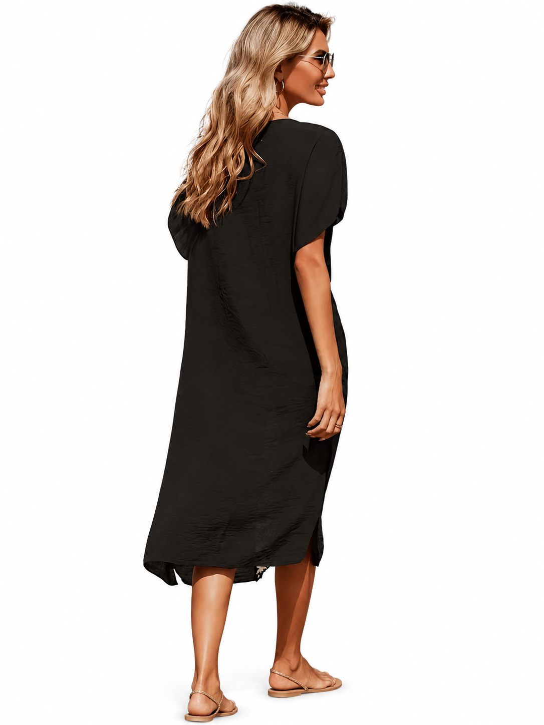 Cache-maillot ample, semi-transparent