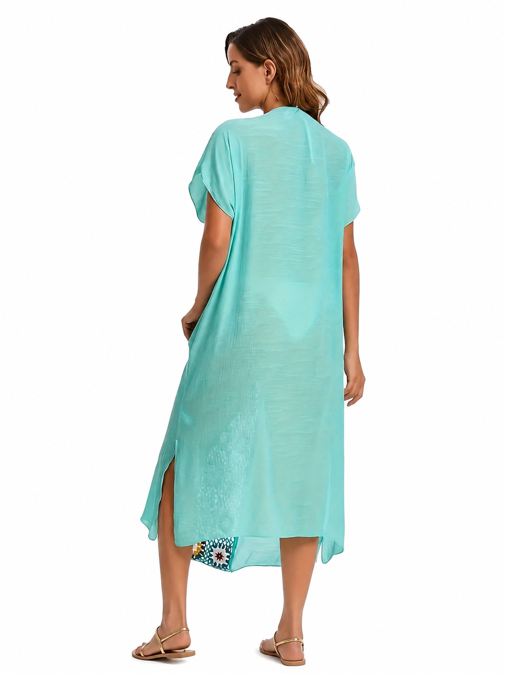 Cache-maillot ample, semi-transparent