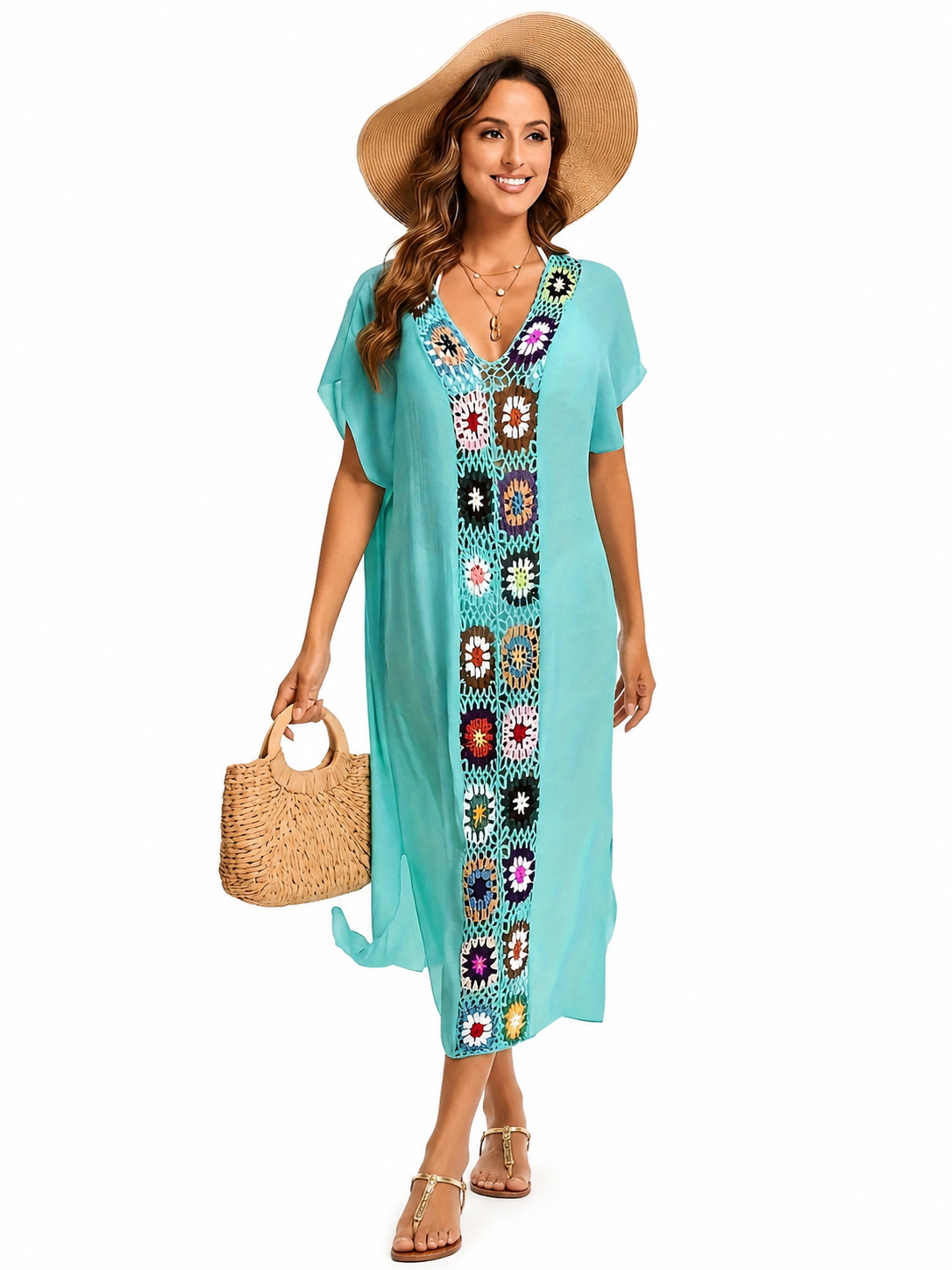 Cache-maillot ample, semi-transparent