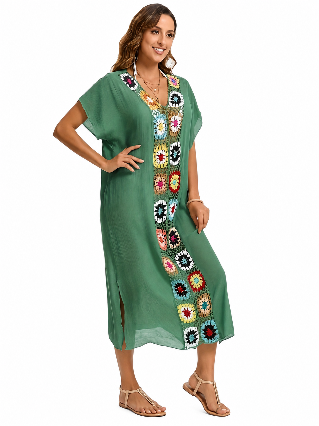 Cache-maillot ample, semi-transparent