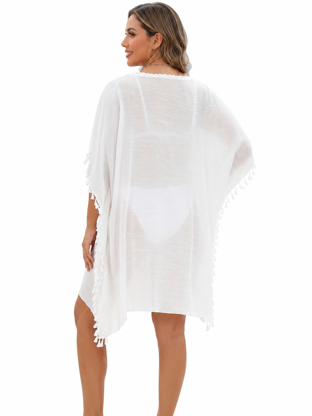 Cache-maillot ample, semi-transparent