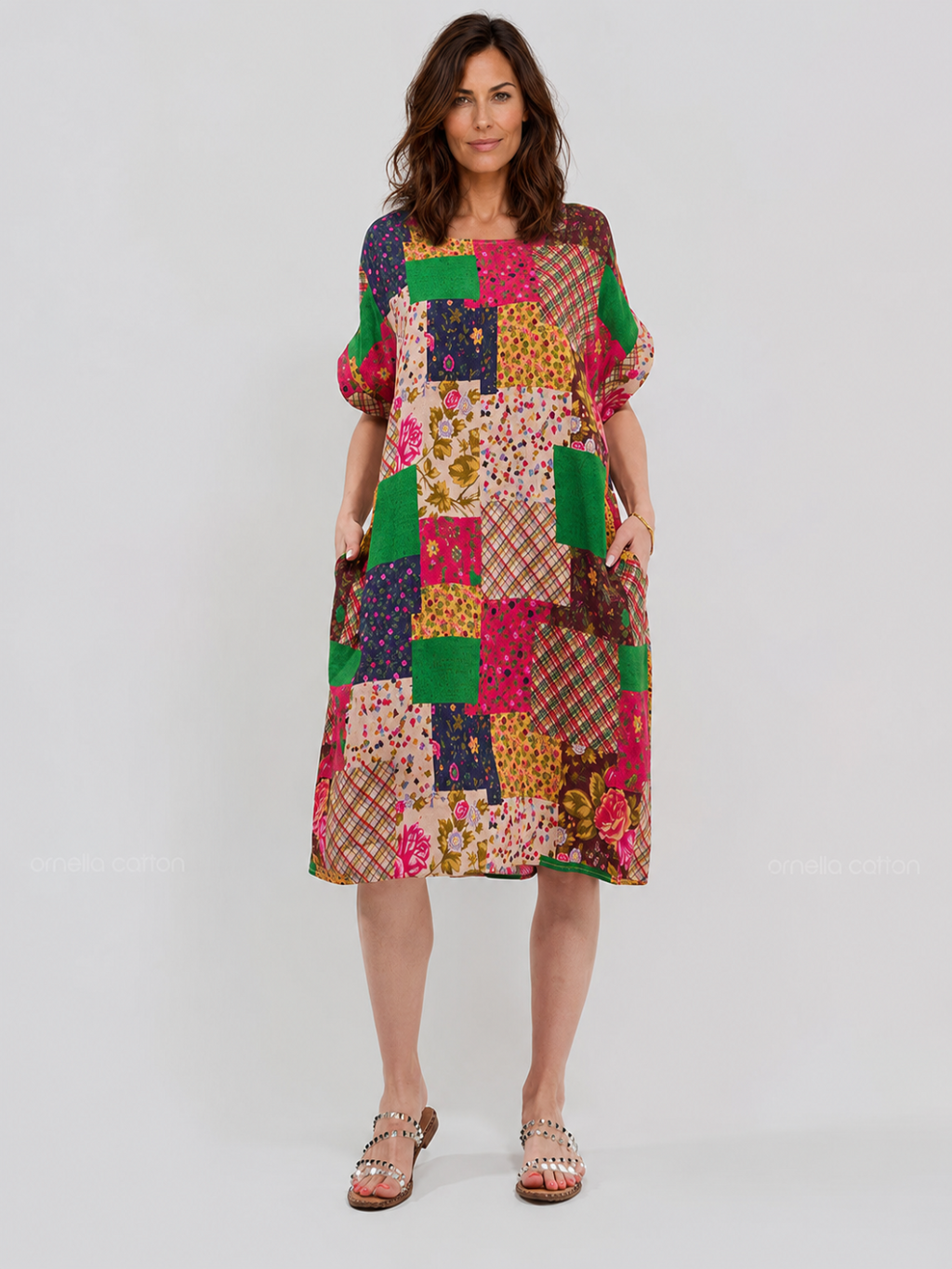 Robe Courte Décontractée à Poches