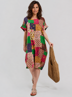 Robe Courte Décontractée à Poches