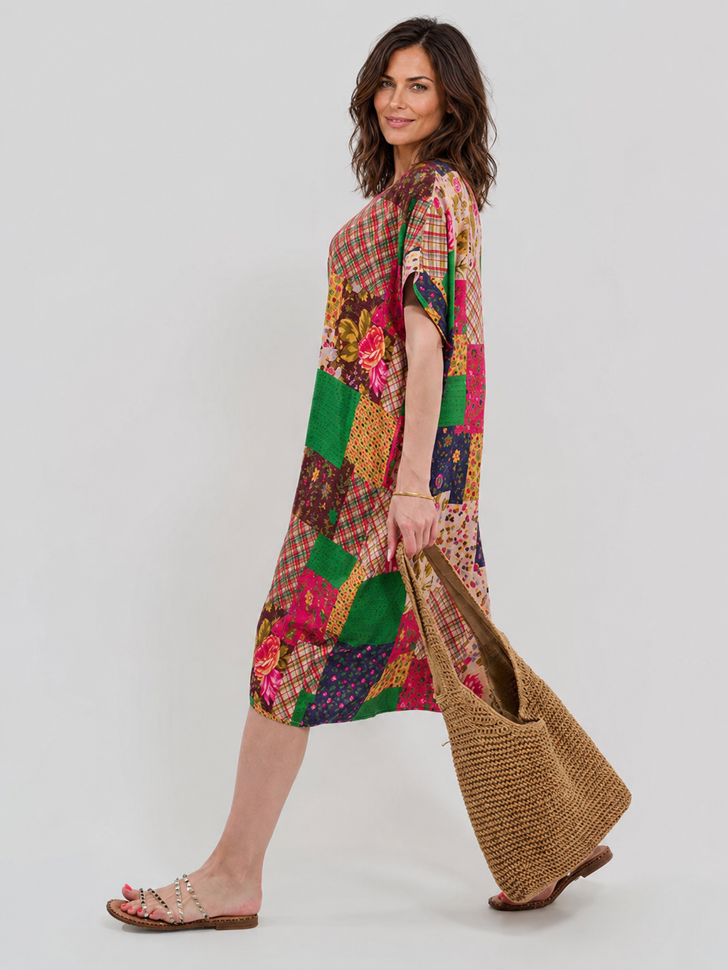 Robe Courte Décontractée à Poches