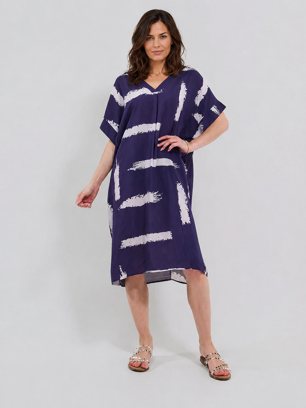 Robe Courte Décontractée à Poches