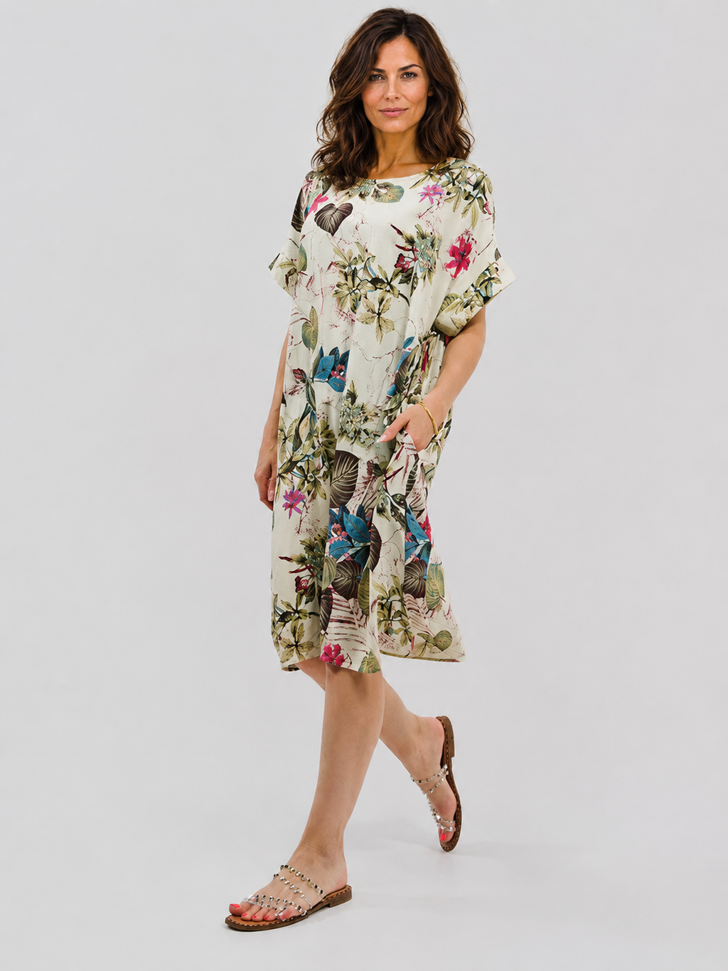 Robe Courte Décontractée à Poches