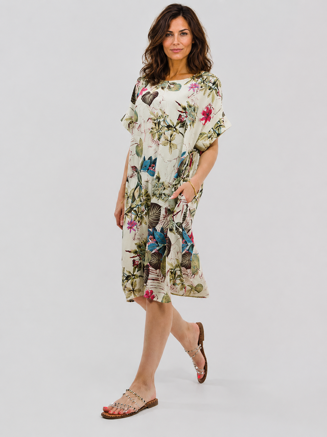 Robe Courte Décontractée à Poches