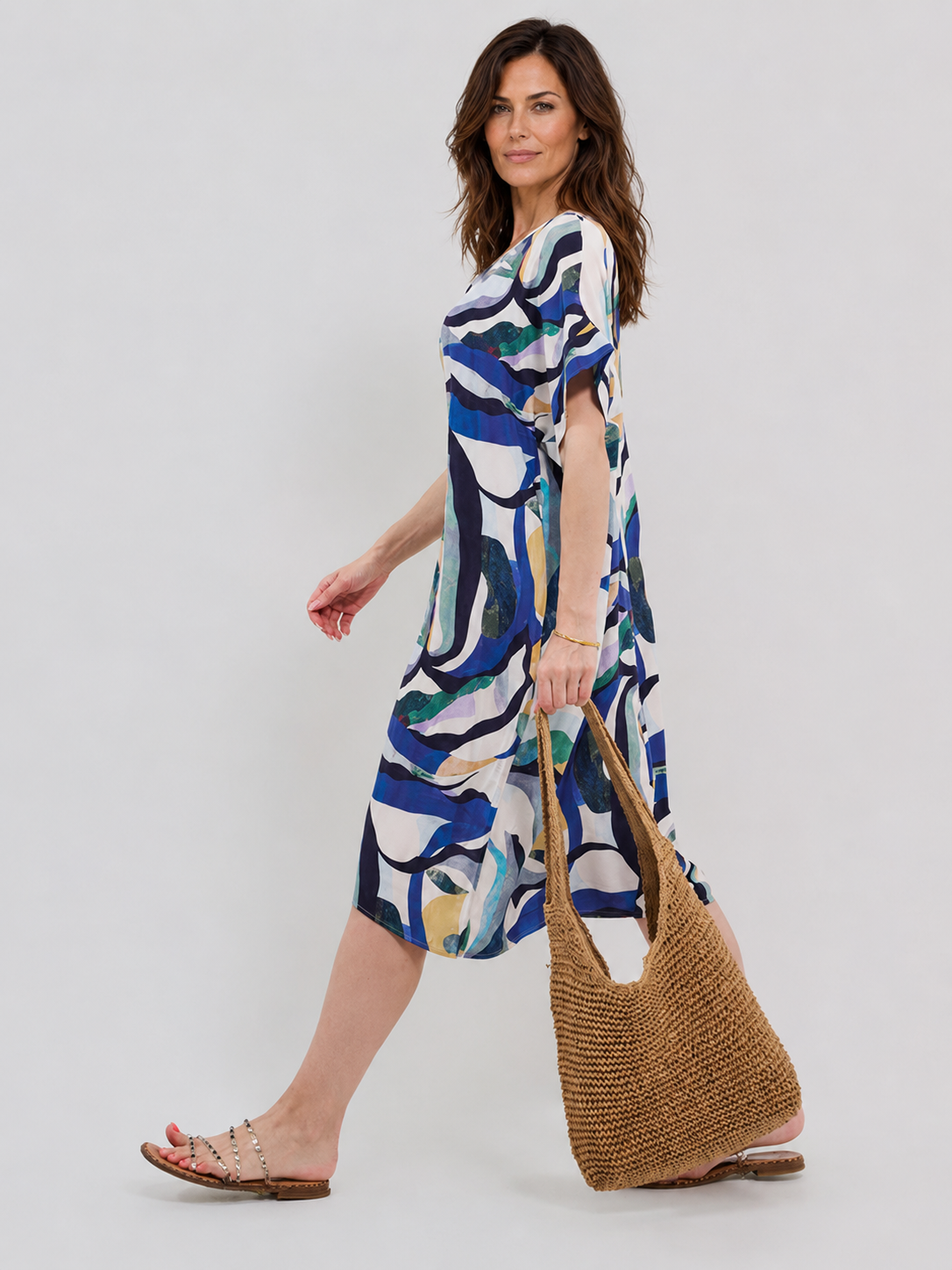 Robe Courte Décontractée à Poches