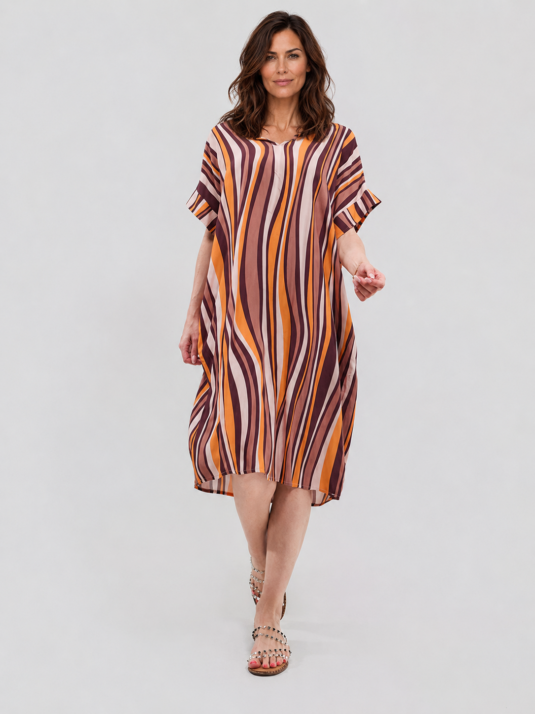 Robe Courte Décontractée à Poches