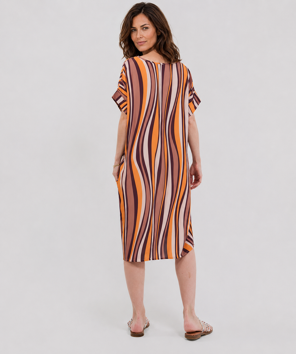 Robe Courte Décontractée à Poches