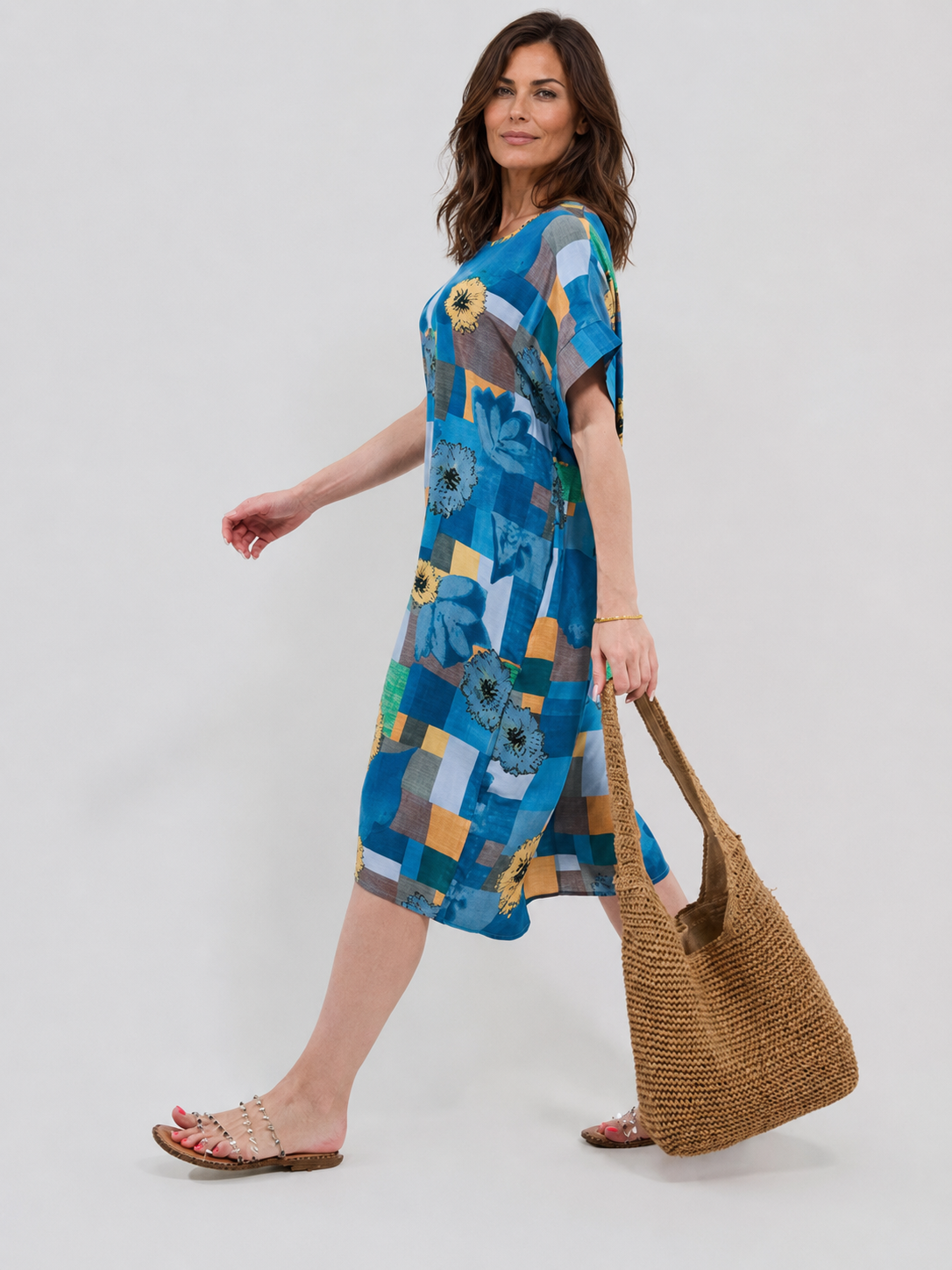 Robe Courte Décontractée à Poches