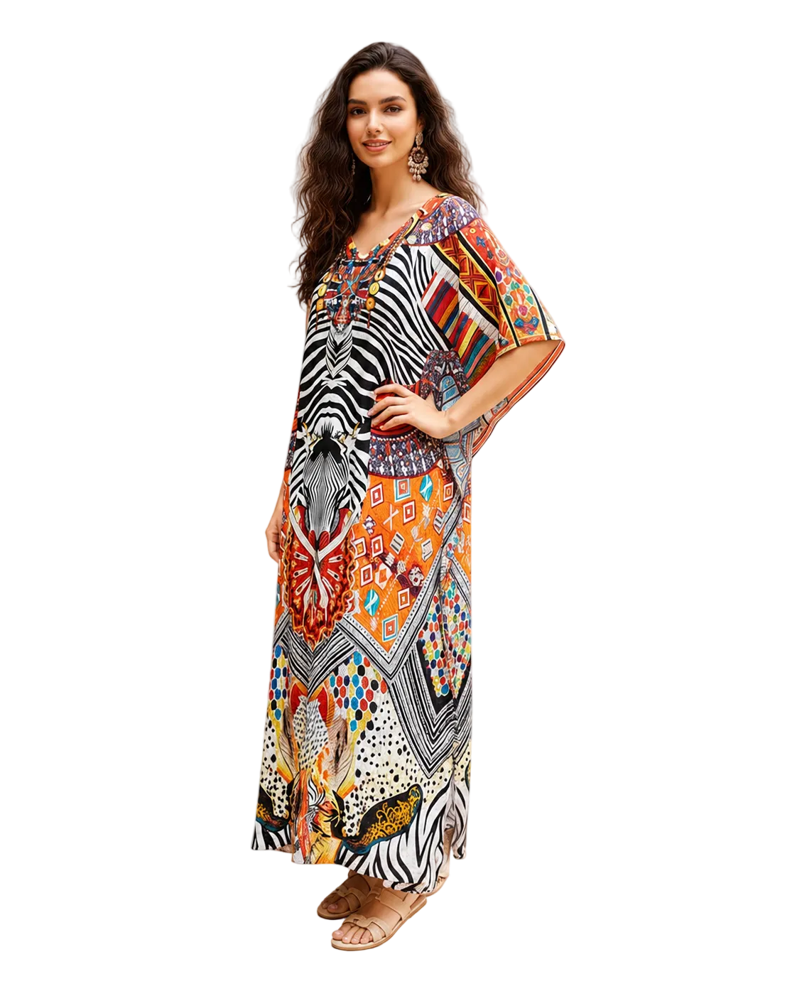 Kaftan bohème, décontracté