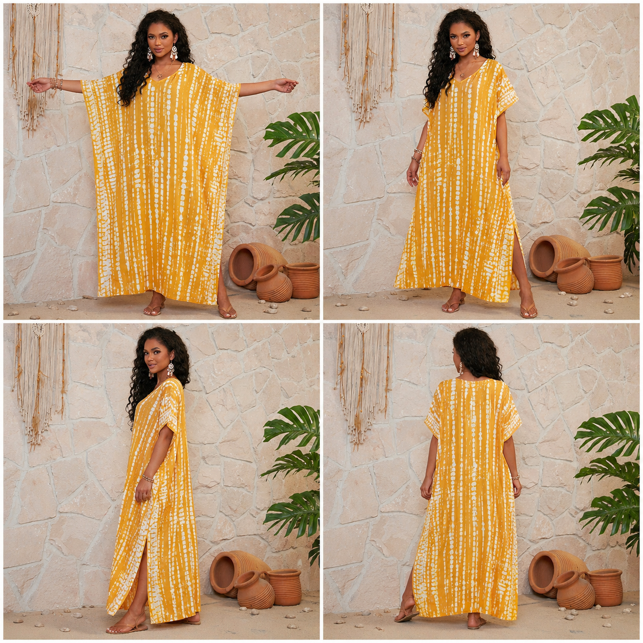 Kaftan ample, décontracté