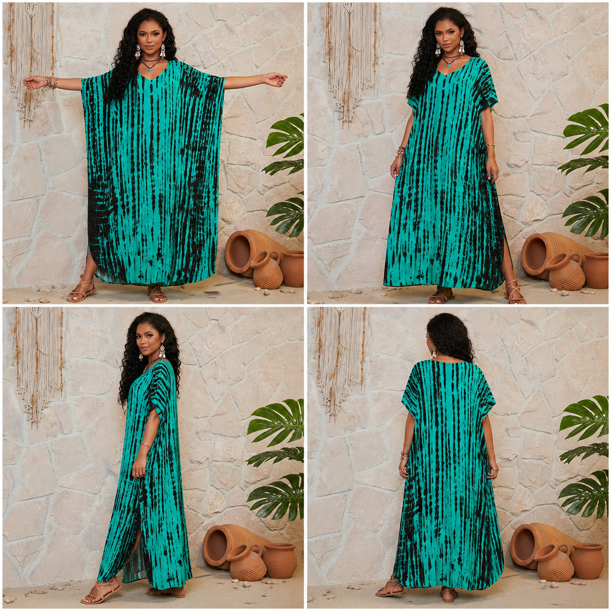 Kaftan ample, décontracté