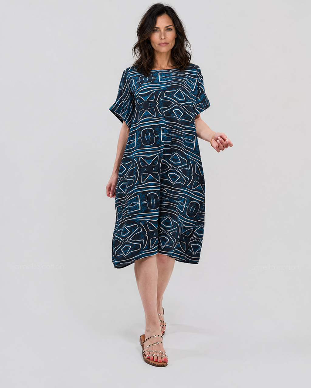 Robe Courte Décontractée à Poches