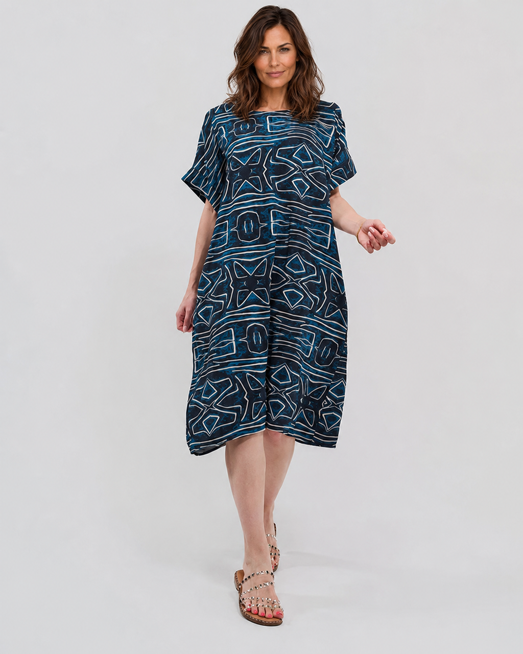 Robe Courte Décontractée à Poches