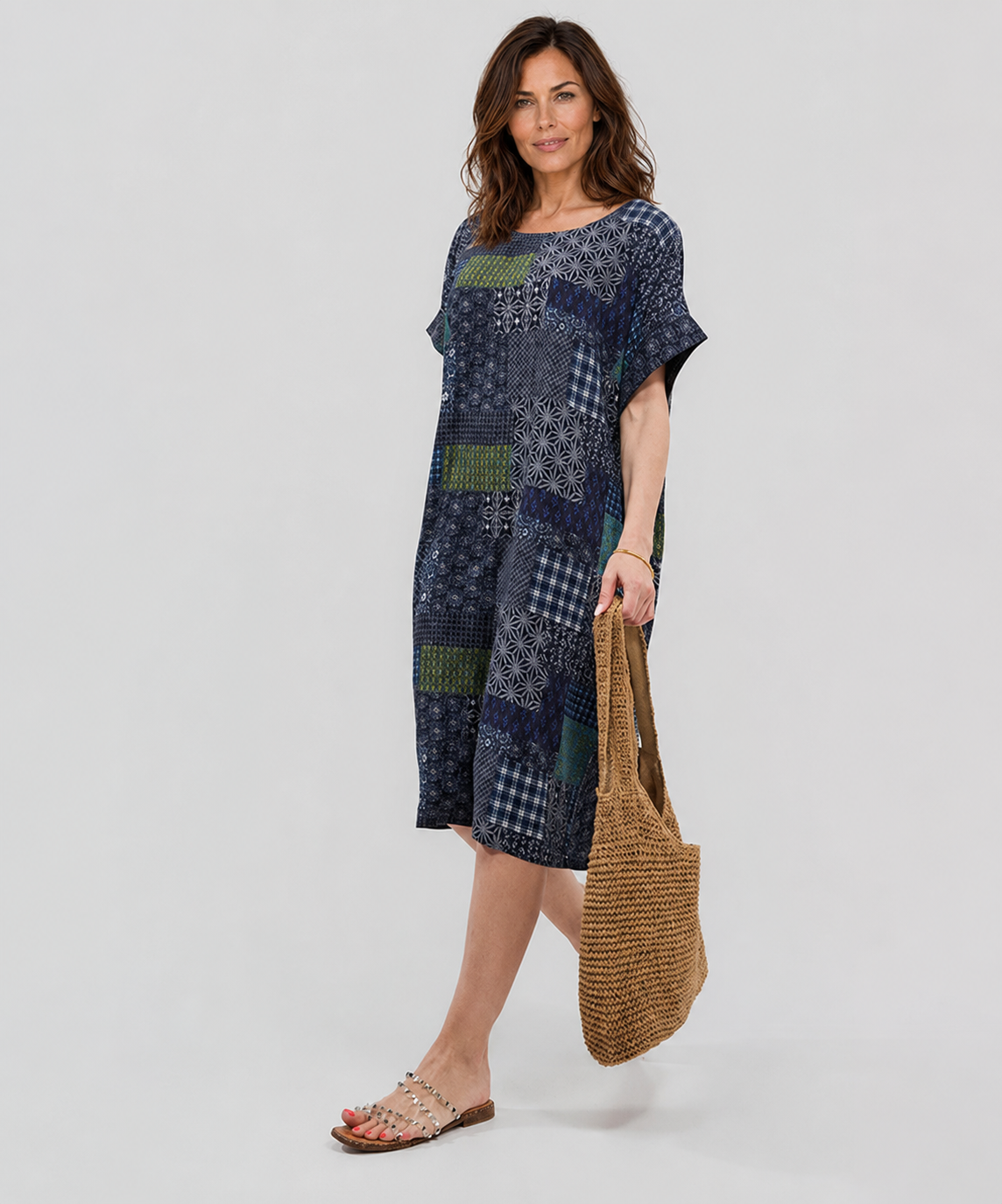 Robe Courte Décontractée à Poches