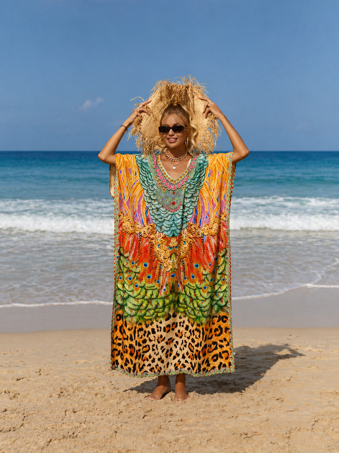 Kaftan de plage bohème