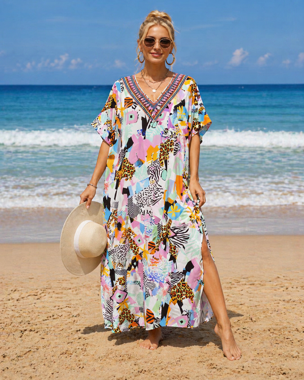 Kaftan de plage bohème
