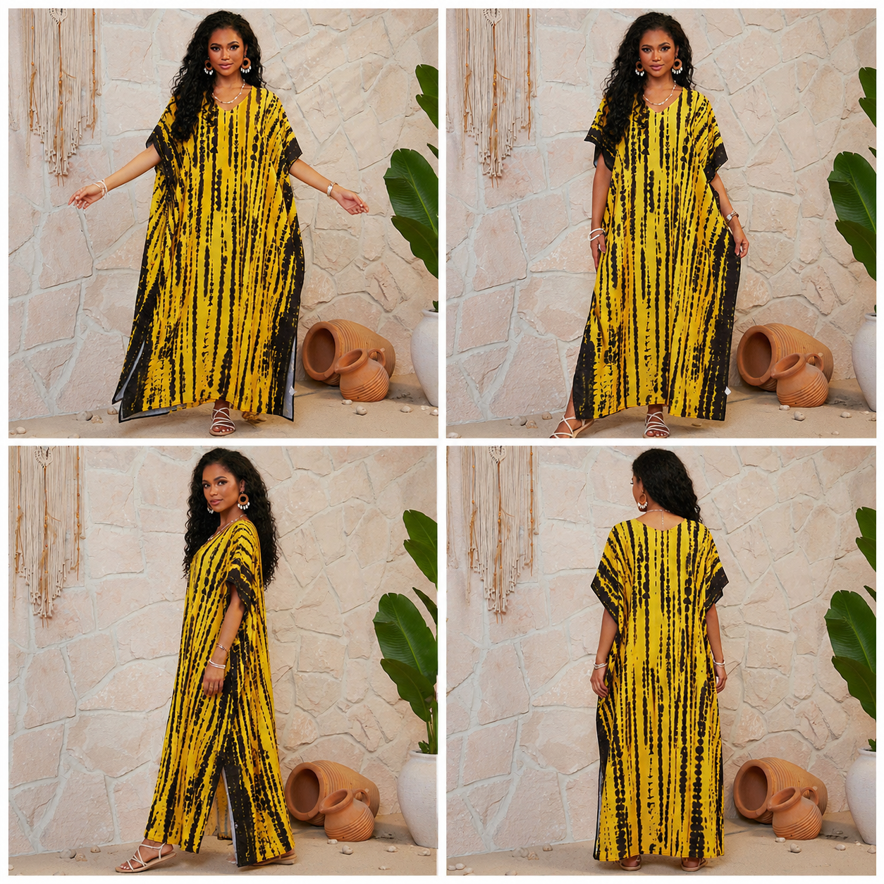 Kaftan ample, décontracté