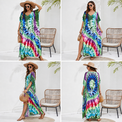 Kaftan coloré ample, décontracté