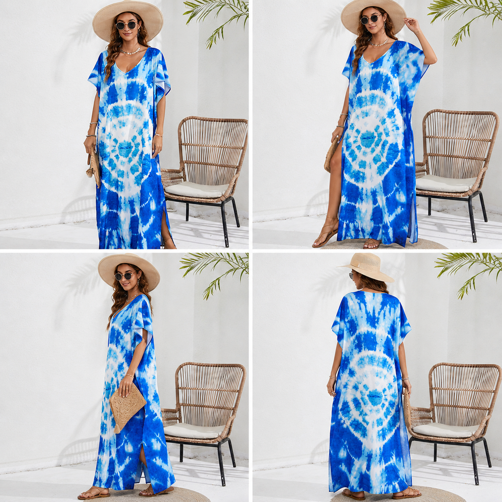 Kaftan coloré ample, décontracté