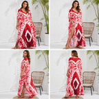 Kaftan coloré ample, décontracté