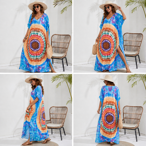 Kaftan coloré ample, décontracté
