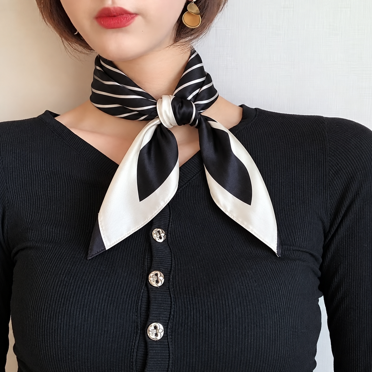Écharpe Français, carré en soie