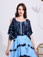 Robe ample, à épaules dénudées