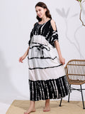 Robe ample, à épaules dénudées